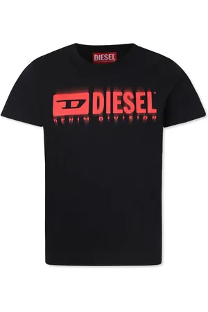 Diesel T-shirt manica corta con stampa logo rosso