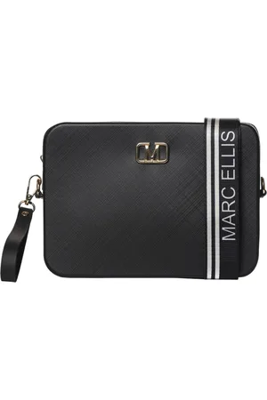 MARC ELLIS Borsa Flat Flowe in gomma saffiano oro