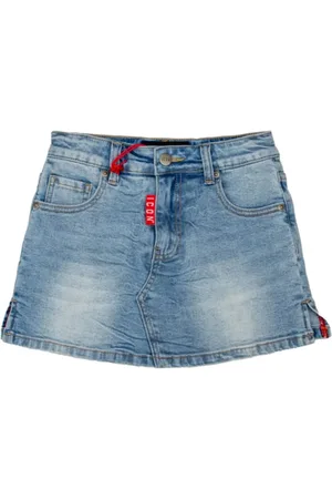 Icon Brand Gonna pantalone corta in denim lavaggio