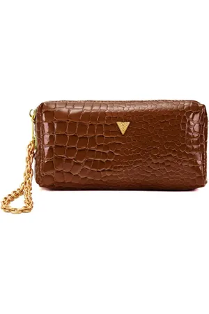 VICOLO Pochette in ecopelle effetto coccodrillo