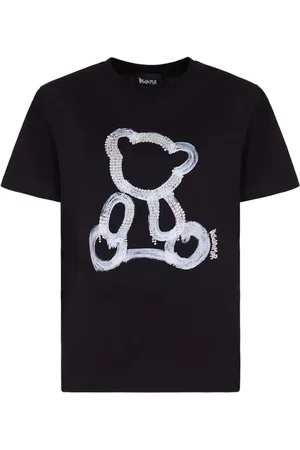 DISCLAIMER T-shirt manica corta con orsetto strass