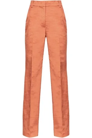Pinko Pantaloni Panuro in raso fiammato stretch color rame