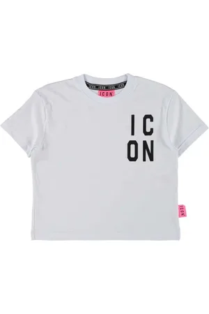 Icon Brand T-shirt crop maniche corte con logo