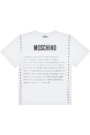 Moschino T-shirt maniche corte in jersey con stampe nero