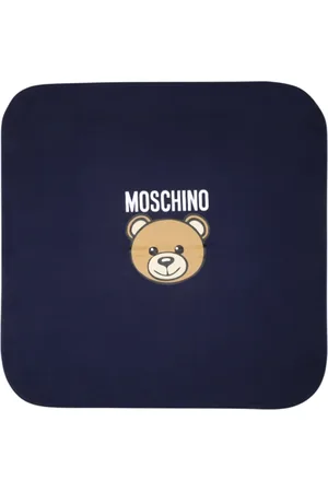Moschino Coperta in cotone con stampa orsetto