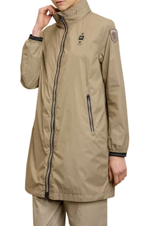 Blauer Trench leggero Marion in nylon
