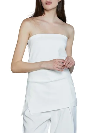 Relish Top a fascia Cosimo con pieghe latte