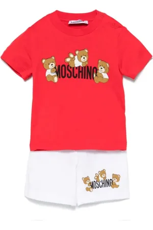 Moschino Completo estivo T-shirt e shorts con orsetti bianco