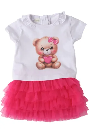 iDo(Dodipetto) Completo neonata T-shirt e gonna in tulle bianco
