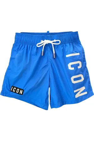 Icon Brand Boxer mare con logo azzurro