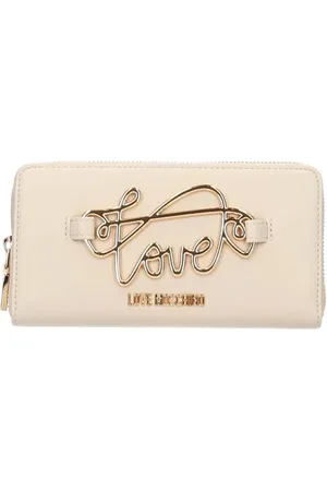 Moschino Love Moschino portafogli in ecopelle con placca logo oro