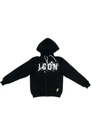 Icon Brand Felpa con zip e cappuccio stampa logo