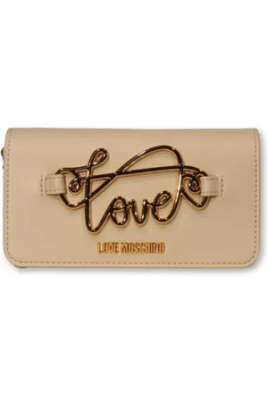 Moschino Love Moschino borsa a tracolla con placca logo oro