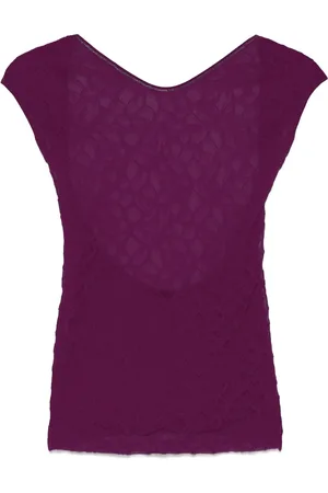 Pinko Top Cody in tulle ricamato