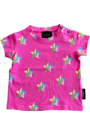 John Richmond T-shirt maniche corte con stampe logo fucsia