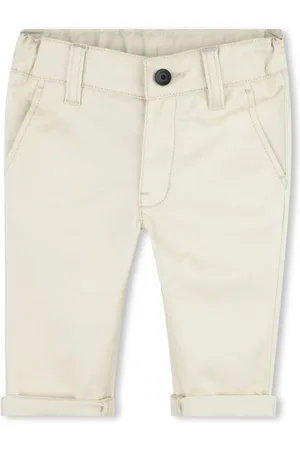 HUGO BOSS Pantaloni neonato in cotone ecrù