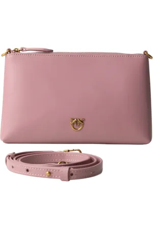 Pinko Pochette Flat Horizontal Mini in pelle malva