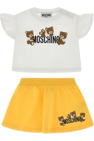Moschino Completo neonata T-shirt e gonna giallo