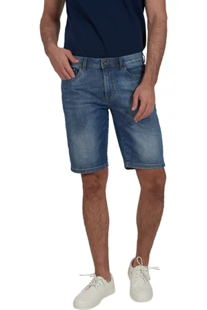 YES-ZEE Yes Zee bermuda in denim slim fit lavaggio