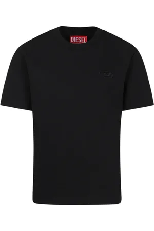 Diesel T-shirt manica corta con maxi logo ricamato