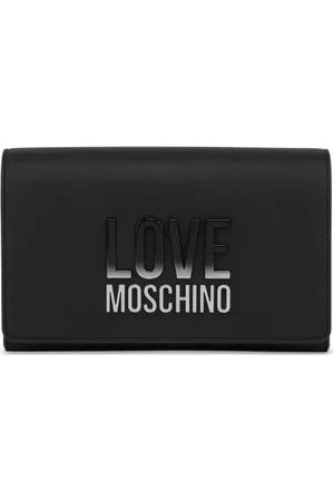 Moschino Love Moschino borsa a tracolla in ecopelle con logo degradè argento
