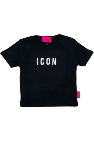 Icon Brand T-shirt crop maniche corte a costine