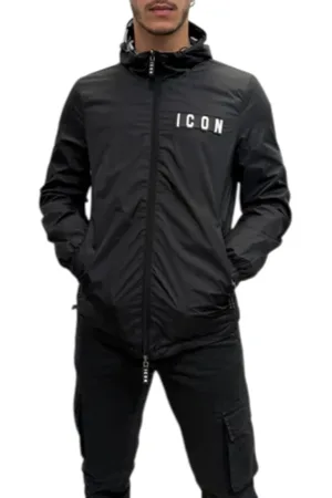 Icon Brand Giubbino leggero reversibile in nylon bianco