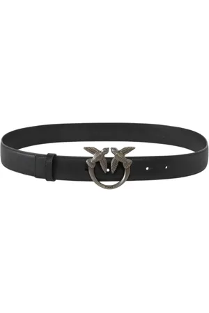 Pinko Cintura in pelle con fibbia Love Birds h3 argento