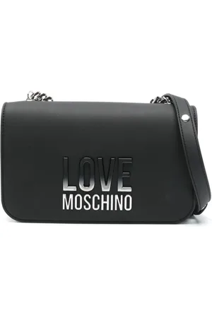 Moschino Love Moschino borsa a spalla in ecopelle con logo degradè argento
