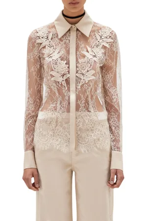 Blugirl Camicia in pizzo con ricami floreali