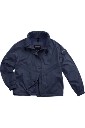Blauer Giubbino leggero Emrose in nylon con cappuccio