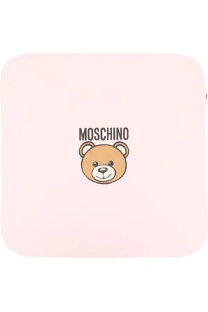 Moschino Copertina unisex in cotone con logo e orsetto Toy