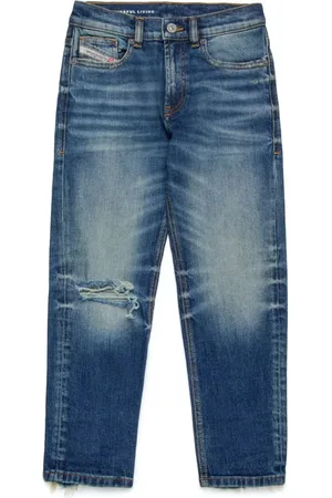 Diesel Jeans gamba slim con strappi lavaggio
