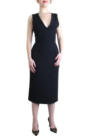YES-ZEE Yes Zee abito midi smanicato con laccetti strass