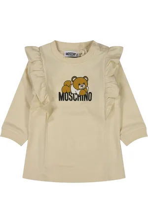 Moschino Abito in felpa con rouches stampa orsetto