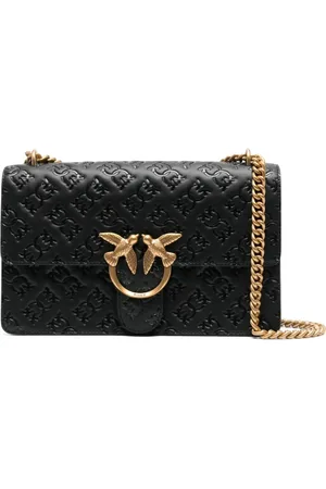 Pinko Borsa Love Bag One Classic in pelle con logo imprimè