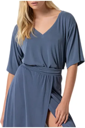 SURKANA T-shirt scollo a V misto modal