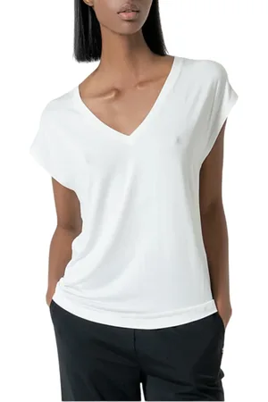 SURKANA T-shirt scollo a V in viscosa
