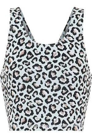 The Upside Top sportivo in jacquard leopardato