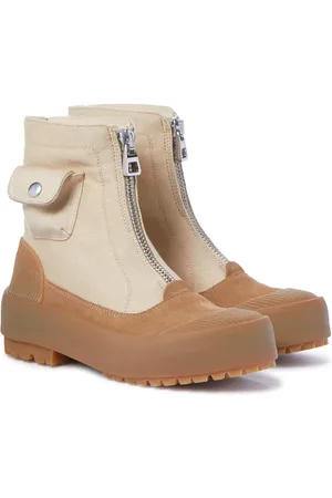J.W.Anderson Stivaletti Duck in tessuto e suede