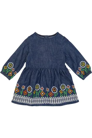 Stella McCartney Abito di jeans con ricami
