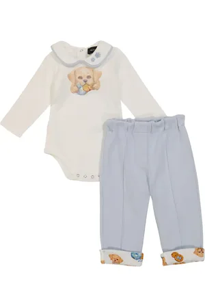 MONNALISA Baby - Body e pantaloni in cotone