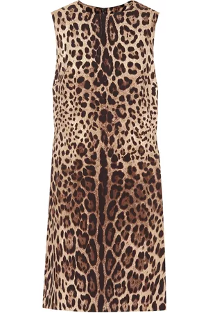 Dolce & Gabbana Miniabito leopardato in cady di seta