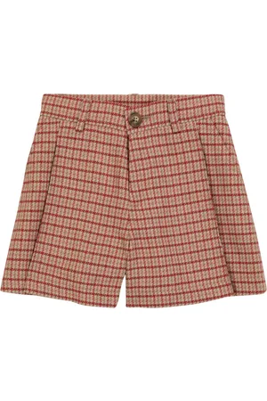 Chloé Chloé Kids Shorts in misto lana pied-de-poule