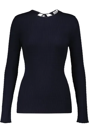 Victoria Beckham Pullover in maglia di lana a coste