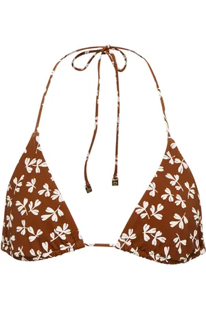 Tory Burch Top bikini a triangolo con stampa
