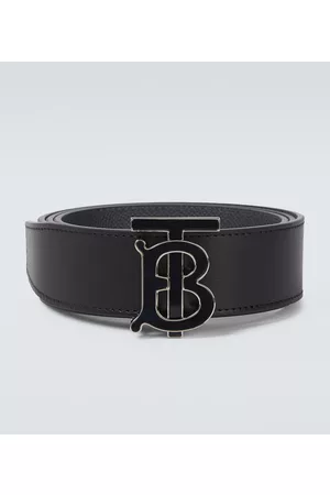 Burberry Cintura in pelle con monogramma
