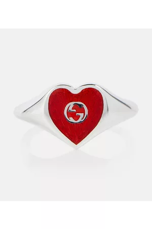 Gucci Anello GG Heart in argento sterling