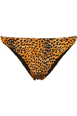 Ganni Slip bikini con stampa leopardata