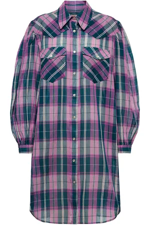 Marant Etoile Abito chemisier Britany in cotone a quadri